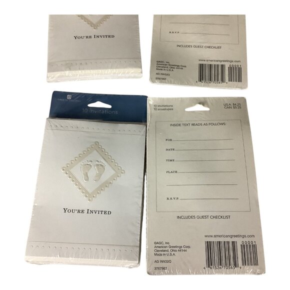 Youre Invited Baby Shower Invitations 4 Pack (10 Each) By American Greetings - Picture 5 of 6